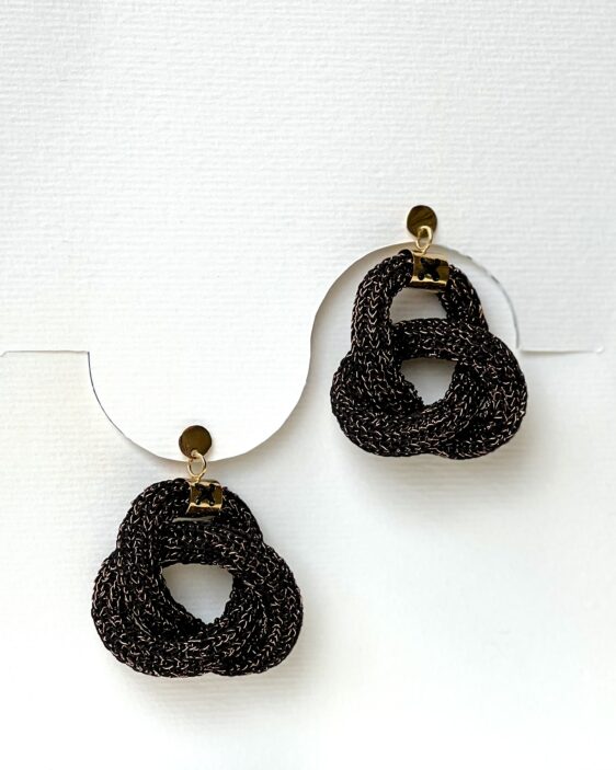 Boucles d'oreilles Copper Noires
