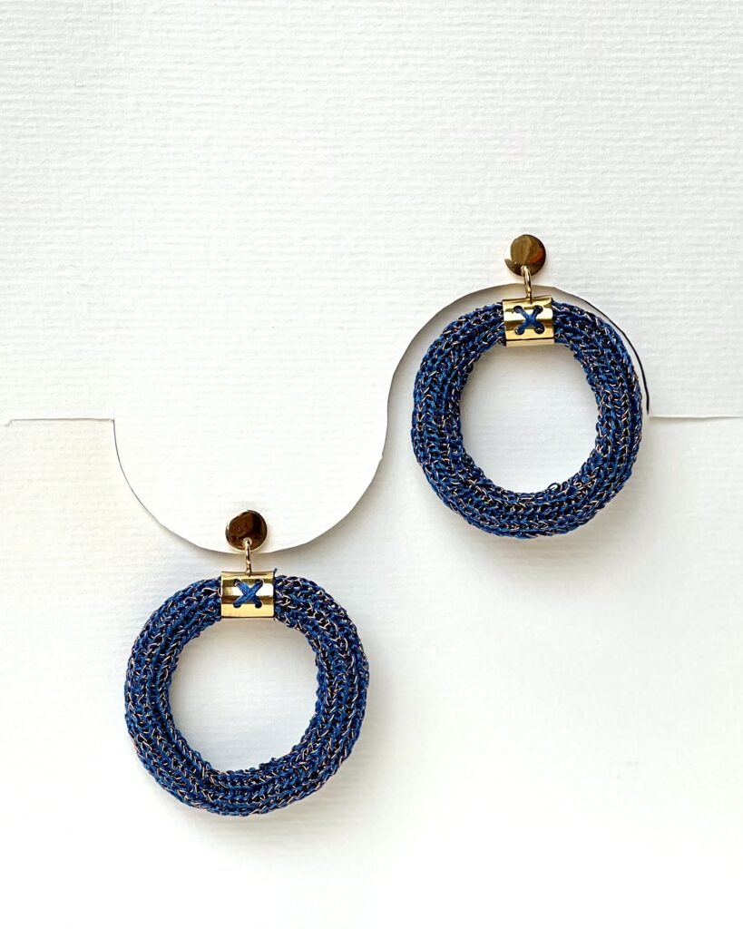 Boucles d'oreilles Copper Bleu Royal