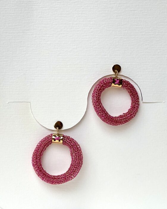 Boucles d'oreilles Copper Fuchsia