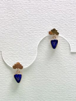 Boucles d'oreilles Nuage & Goutte Bleu Royal